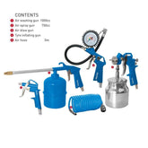 Fixtec 5 Piece Air Tools Suction Spray Gun Set - Tool Market